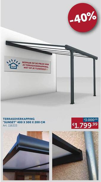 Zelfbouwmarkt Terrasoverkapping aanbieding