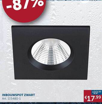 Zelfbouwmarkt Inbouwspot Zwart aanbieding