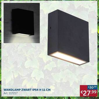 Zelfbouwmarkt Wandlamp Zwart Ip54 aanbieding
