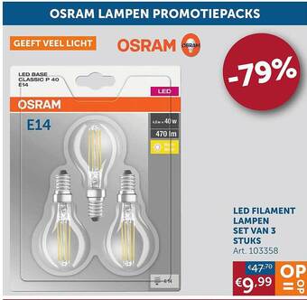 Zelfbouwmarkt Led Filament Lampen Set Van 3 Stuks aanbieding