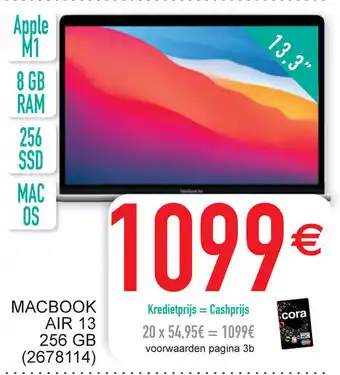 Cora Macbook Air 13 256 GB (2678114) aanbieding