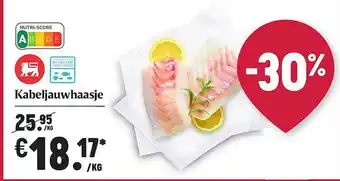 Delhaize Kabeljauwhaasje 1kg aanbieding