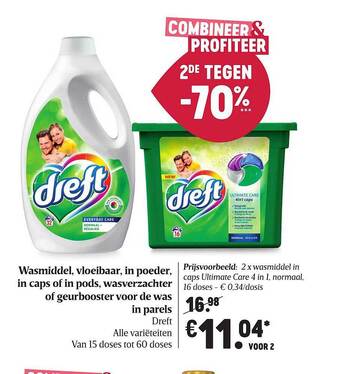 Delhaize Wasmiddel Dreft aanbieding