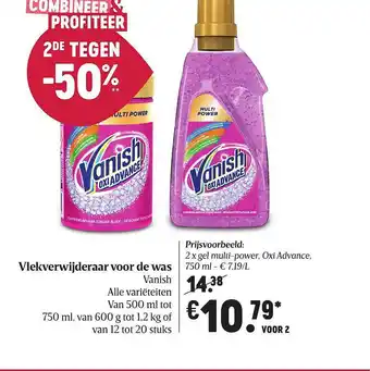 Delhaize Vlekverwijderaar Voor De Was Vanish aanbieding