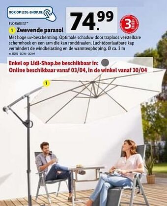 Zwevende parasol