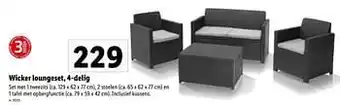 Lidl Wicker loungeset aanbieding