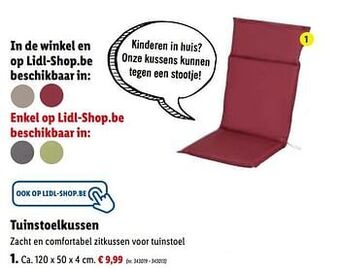 Lidl Tuinstoelkussen aanbieding