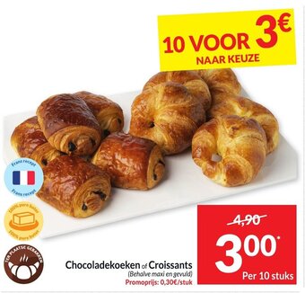 Intermarché Chocoladekoeken of Croissants per 10 stuks aanbieding