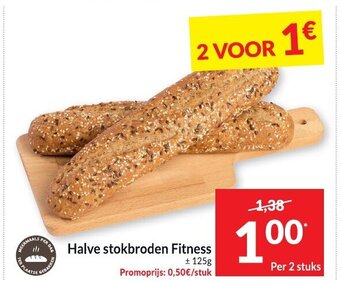 Halve Stokbroden Fitness 125 g Per 2 stuks