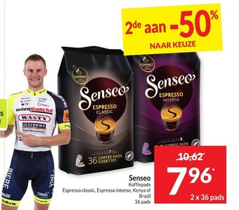 Intermarché Senseo Koffepads Espresso classic, Espresso intense 2 x 36 pads aanbieding