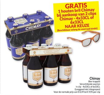 Intermarché Chimay Bier trappist 4 x 33 cl of 6 x 33 cl per clip aanbieding