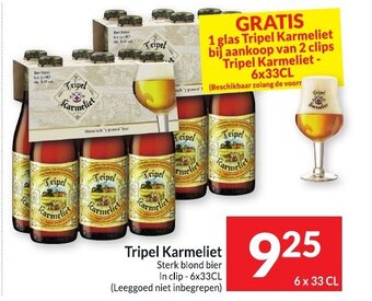Intermarché Tripel Karmeliet Sterk blond bier 6 x 33 cl aanbieding