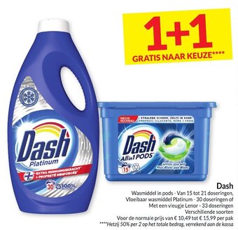 Intermarché Dash Wasmiddel in pods, Vloeibaar Wasmiddel Platinum per pak aanbieding