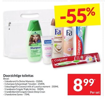 Doorzichtige Toilettas Per set