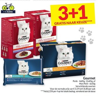 Gourmet Perle 4 x 85 g, 12 x 85 g of Mon Petit 6 x 50 g