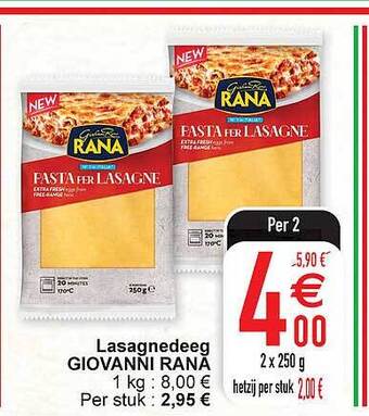 Cora Lasagnedeeg Giovanni Rana aanbieding