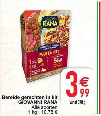 Cora Bereide Gerechten In Kit Giovanni Rana aanbieding