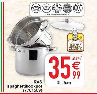 Cora Rvs Spaghettikookpot aanbieding