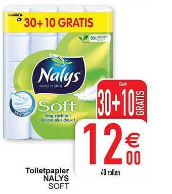 Cora Toiletpapier Nalys Soft aanbieding