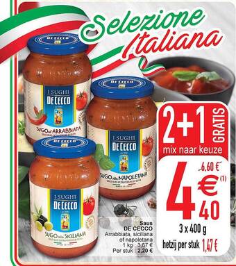 Cora Saus De Cecco aanbieding