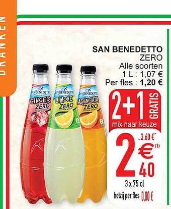 Cora San Benedetto Zero aanbieding