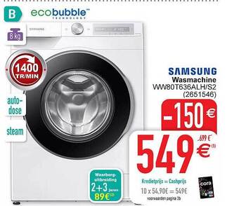 Cora Samsung Wasmachine aanbieding
