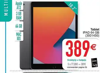 Cora Tablet Ipad 64 Gb aanbieding