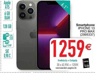 Cora Smartphone Iphone 13 Pro Max aanbieding