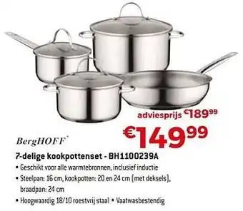 Exellent 7-delige kookpottenset - bh1100239a aanbieding
