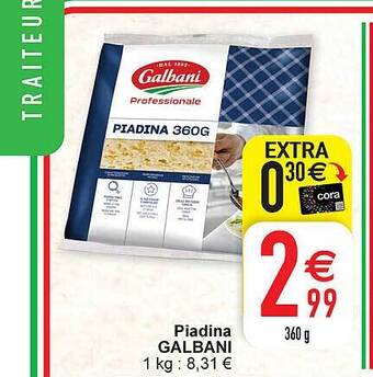 Cora Piadina Galbani aanbieding