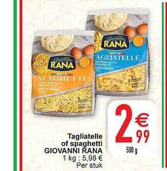 Cora Tagliatelle Of Spaghetti Giovanni Rana aanbieding