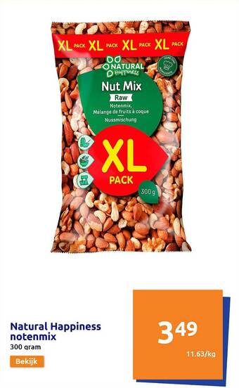 Action Natural Happiness Notenmix aanbieding