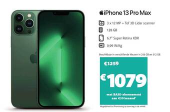 Base Iphone 13 Pro Max aanbieding