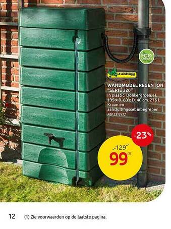 Brico Wandmodel Regenton aanbieding