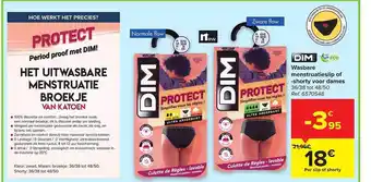 Carrefour Dim Wasbare Menstruatieslip Of -shorty Voor Dames aanbieding