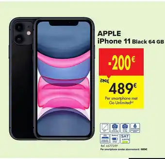 Carrefour Apple Iphone 11 Black 64 Gb aanbieding