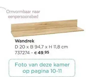 Dreambaby Wandrek 20x94,7x11,8 Cm aanbieding