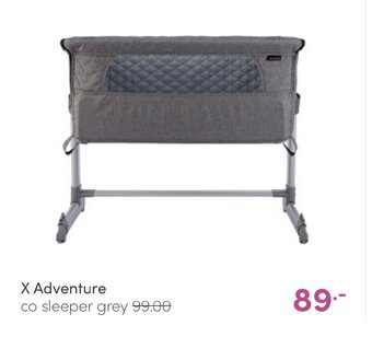 Baby & Tiener X Adventure co sleeper grey aanbieding