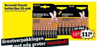 Kruidvat Duracell Classic Batterijen 20-pak aanbieding