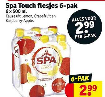 Kruidvat Spa Touch Flesjes 6-pak aanbieding