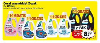 Kruidvat Coral Wasmiddel 2-pak aanbieding