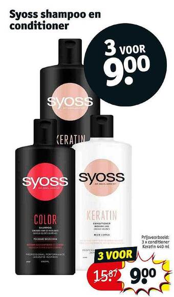 Kruidvat Syoss Shampoo En Conditioner aanbieding
