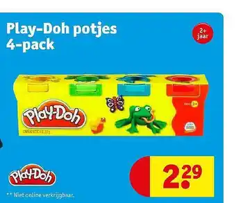 Kruidvat Play-doh Potjes 4-pack aanbieding