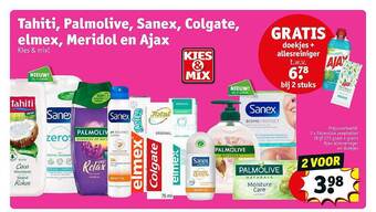 Kruidvat Tahiti, Palmolive, Sanex, Colgate, Elmex, Meridol En Ajax aanbieding