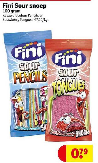 Kruidvat Fini Sour Snoep aanbieding