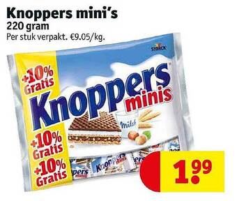 Kruidvat Knoppers Mini's aanbieding