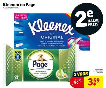 Kruidvat Kleenex En Page aanbieding