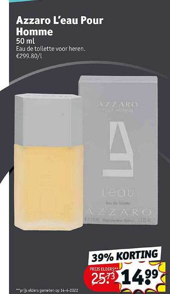 Kruidvat Azzaro L'eau Pour Homme aanbieding
