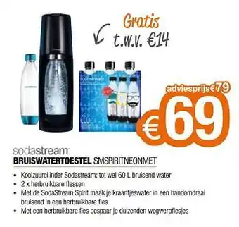 Sodastream bruiswatertoestel smspiritneonmet
