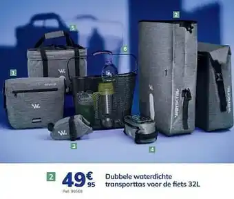 Auto5 Dubbele waterdichte transporttas voor de fiets 32l aanbieding